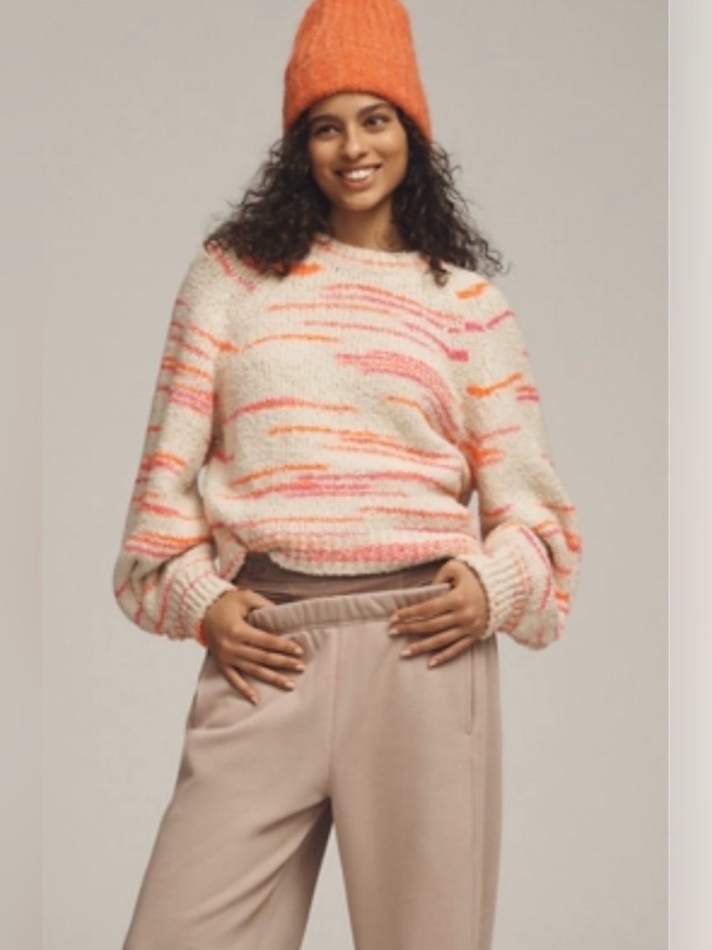 Pilcro Balloon-Sleeve Crew-Neck
Sweater | Anthropologie Size S